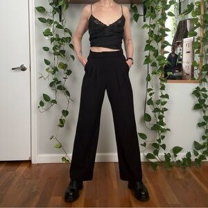 OAK + FORT Black Wide Leg Pants - 25"